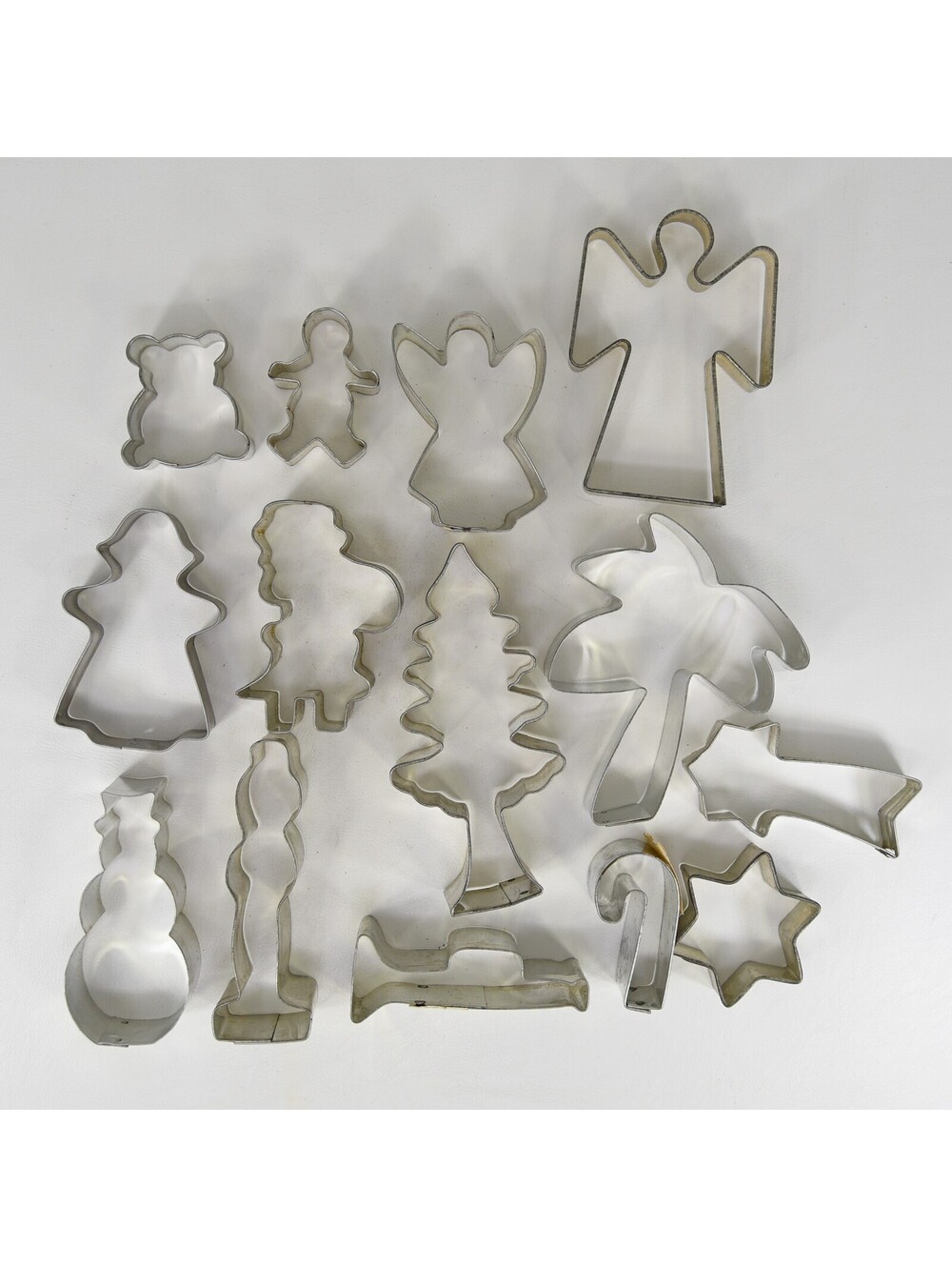 Cookie Cutter Lot 14 Vintage Christmas Angel Snowman Candle Tree Candy Cane Star